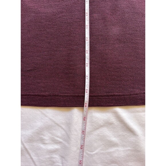 Van Heusen Flex XL Dark Red 1/3 Zip Long Sleeve Ribbed Pullover - Picture 3 of 6